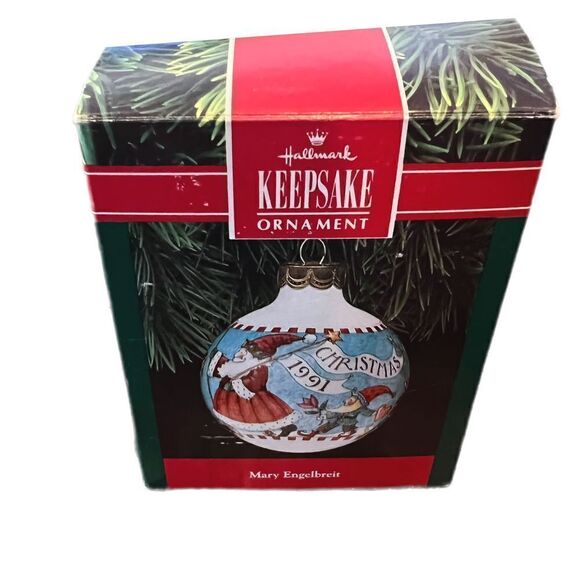 Hallmark Vintage Mary Engelbreit Keepsake Ornament. 1991. Glass. Original Box! - Picture 8 of 10